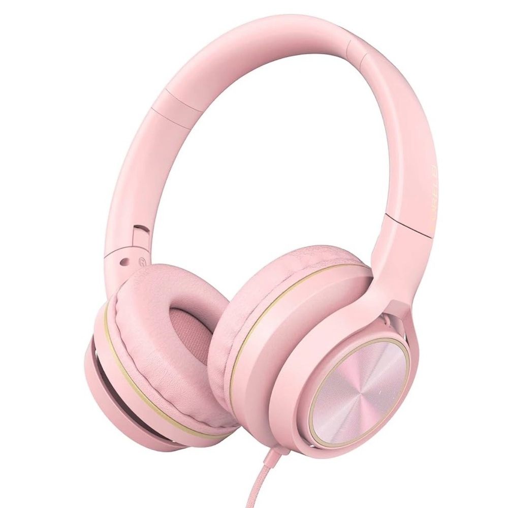 Pink Foldable Headphones Kids New